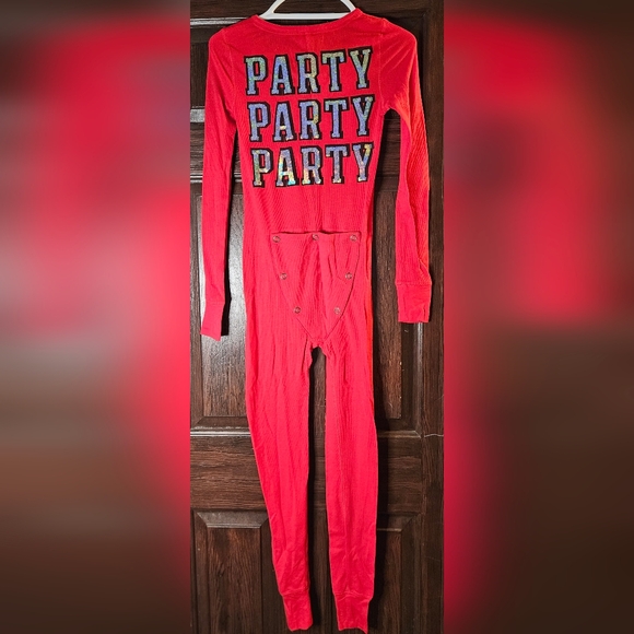 NWOT Victoria's Secret Pink Thermal Onesie XS - Picture 5 of 7